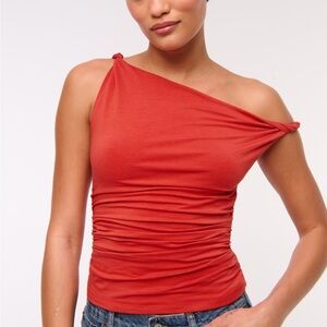 Abercrombie & Fitch Vibrant Red Modal Top size M